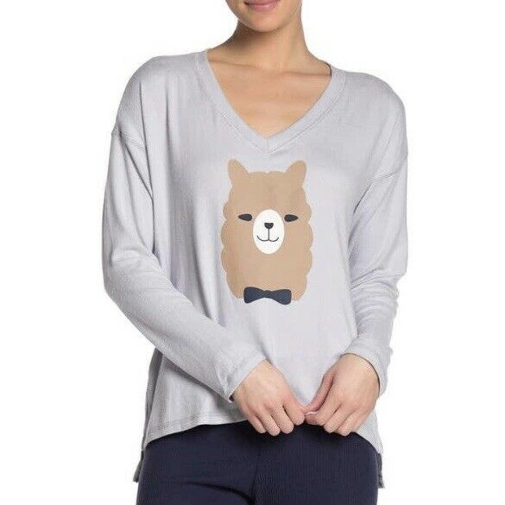 Free Press Grey Llama‎ Long Sleeve Lounge NWT XS